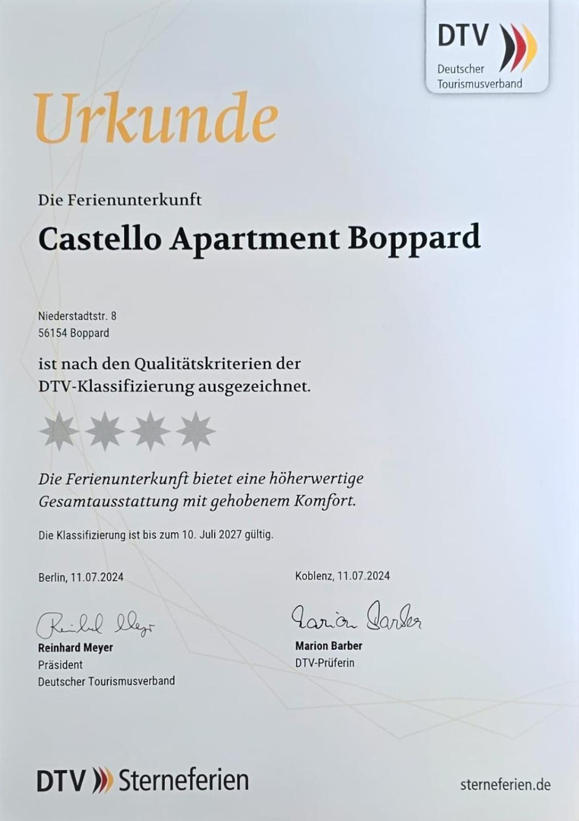 Castello Apartment Boppard Exterior foto